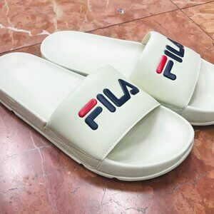 Men’s Fila Drifter Cream Signature Flip Flops NWT